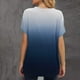 thumbnail image 3 of ICHUANYI Clearance Women's Fashion Comfortable Casual Round Neck Short Sleeve Print Top Blouse(Navy, M) ICHUANYI WER2023081014334, 3 of 5
