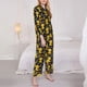 thumbnail image 3 of Fotbe Ducks Conjunto de Pijama de Manga Larga para Mujer con Estampado, Ropa de Dormir de 2 Piezas, Conjunto de Casa Suave y Cómodo con Bolsillos-Medium, 3 of 7