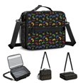 thumbnail image 3 of Game Controller Black Pattern Insulated Lunch Bag with Shoulder Strap and Bottle Holder,Bento School Lunch Bag Box,11x9.5x3.5 Inches, 3 of 3
