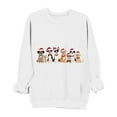 thumbnail image 2 of Maplenight Christmas Sweatshirt for Women Cute Dog Graphic Crewneck Long Sleeve Shirt Pullover Holiday Tops, 2 of 5