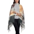 thumbnail image 2 of Gaeub Cute Fat Ball Branch Print Tassel Scarf,Wraps Scarves for Women,Winter Scarf,Cold Weather Shawls,Ideal for Travel, 2 of 8