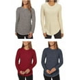 thumbnail image 2 of Jeanne Pierre Women's Fisherman Cable-Knit Sweater (Red Currant, X-Large), 2 of 16