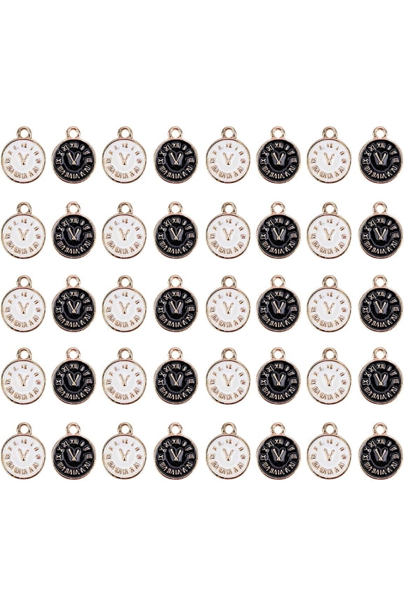 Alloy Enamel Clock Charms Enamel Pendant Charm Christmas New Year Alloy Clock Charms