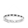 thumbnail image 4 of Black Cubic Zirconia Modern Contrast Ring .925 Sterling Silver Thumb Band Jewelry Female Male Size 7, 4 of 4