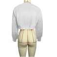 thumbnail image 6 of Stamzod Cropped Cardigan Sweaters for Women Solid Color V Neck Long Sleeve Open Front Sweater Casual Workout Cardigans for Women Trendy White M, 6 of 6