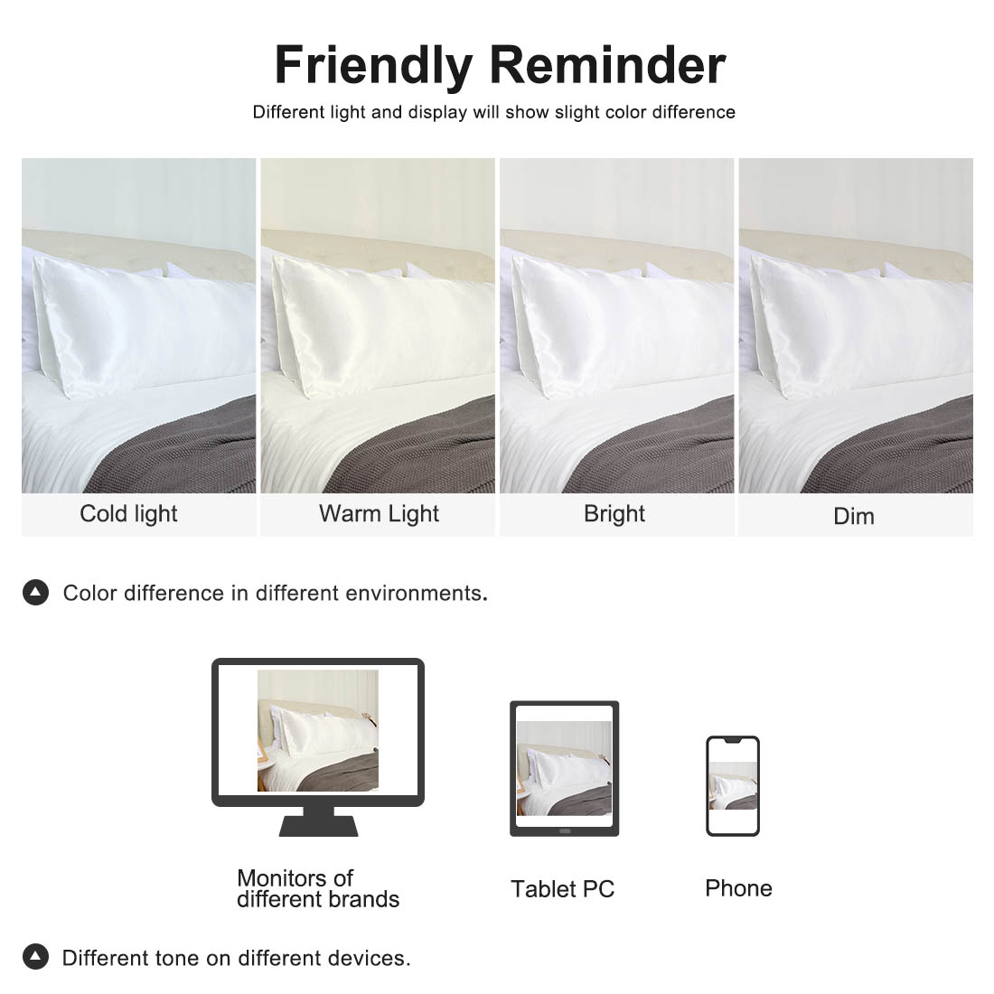 Unique Bargains 2 Pack Polyester Satin Body Pillow Cover 20" x 54" White