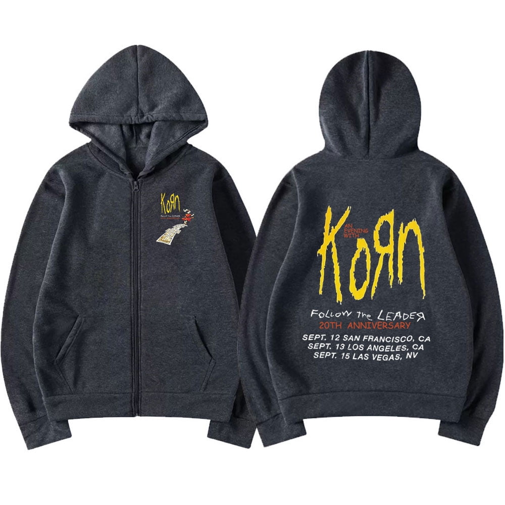 Korn Follow The Leader 20Th Anniversary Zip Up Hoodies Metal