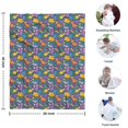 thumbnail image 4 of Colorful Dinosaurs Floral Motifs Pattern Blanket,Comfortable Soft Lamb Wool Throw Blanket,All Season,Warm Lightweight Blankets for Sofa Bed Couch Living Room Chair,30"x40", 4 of 4