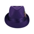 thumbnail image 3 of Kenny K  Dressy Faux Felt Fedora with Feather (Men), 3 of 6