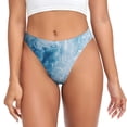thumbnail image 1 of Fotbe Abstract Ocean Waves Tanga Sin Costuras para Mujer con Estampado – Panties Invisibles, Transpirables y Cómodos para Uso Diario-4X-Large, 1 of 6
