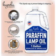 Hyoola Liquid Paraffin Lamp Oil - Odorless Clean Burn, Smokeless Tiki Torch Fuel, Clear, 1 Gallon (4 Quarts), 1-Pack