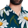 thumbnail image 5 of Daisy Men's Short Sleeve Hawaiian Beach Shirts, Casual Printed Button Down Spread Collar Tops, Summer Unisex Style, 5 of 6