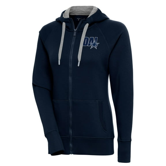 Women's Antigua  Navy Dallas Cowboys Victory Full-Zip Hoodie
