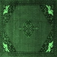 thumbnail image 1 of Ahgly Company Indoor Square Persian Emerald Green Traditional Area Rugs, 4' Square, 1 of 4