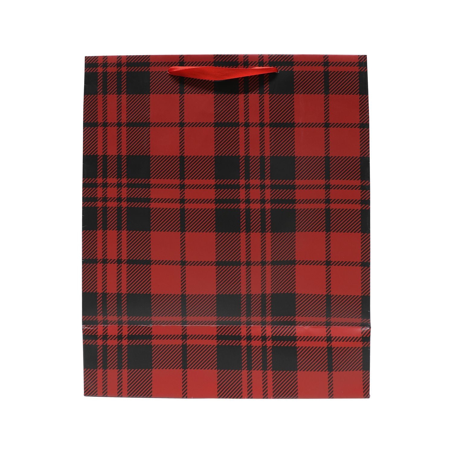 13 Inch large tartan design gift bag