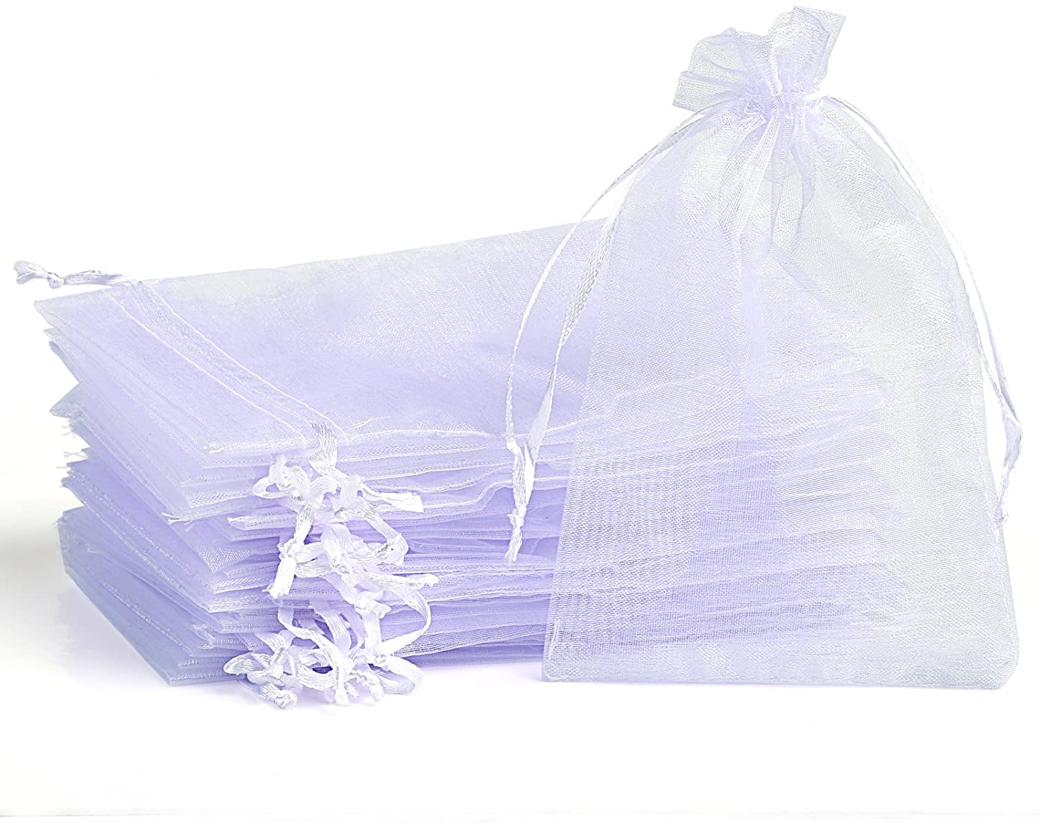 10x Large Lavender Organza Favor Pouches Wedding Gift Bags Potpourri Bags Candy 
