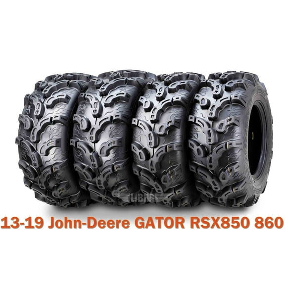 (4) WANDA 25X8X12 25X10X12 fit 13-19 John-Deere GATOR RSX850 860 ATV Tire Set Super Mud