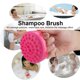 thumbnail image 3 of Champú de silicona redondo cepillo de masaje de ducha cepillo de limpieza de baño suave masaje del cuero cabelludo rosa rojo, 3 of 8