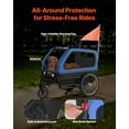 thumbnail image 5 of VEVOR Dog Bike Trailer, Supports up to 88 lbs, 2-in-1 Pet Stroller Cart Bicycle Carrier for Small & Large Dogs, Easy Folding Frame with Quick Release Wheel, Universal Bicycle Coupler, Internal Leash, 5 of 9