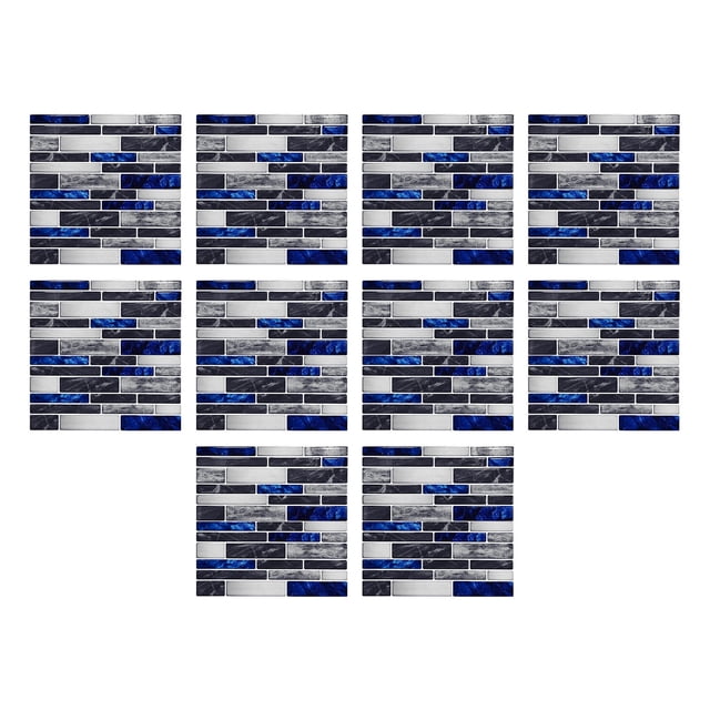 Home Decor Tile Sticker, 10PC Living Room Kitchen Wall Adhesive, Durable Vinyl Material, Modern Abstract Design, for Home Decor, Easy Application, Wall Art, Sticker Set, Bedroom, Bathroom Akmoler