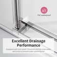 thumbnail image 5 of BARONAGE 68-72" W x 76" H Single Sliding Shower Door with Soft-Close Buffer, Frameless Shower Doors with 3/8" (10mm) Thick Tempered Glass, Chrome, 5 of 9