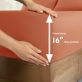 thumbnail image 4 of SONORO KATE 6 Pieces Bed Sheet Set, 1800 Series Soft Microfiber Queen Sheets with 16" Deep Pocket, Coral, 4 of 7