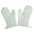 thumbnail image 1 of simhoa 2x Oven Mitts Gloves Kitchen Heatproof Microwave Baking BBQ Tools Green, 1 of 8