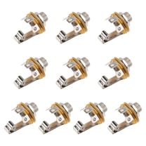 SOPOTUTU 10Pcs Guitar Mic Socket Silver Holder for Stringed Instruments Storage Easy Install