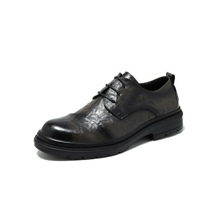 

Lacyhop Men Dress Shoes Business Brogues Lace Up Oxfords Party Non Slip Formal Shoe Lightweight Fashion Gray 5.5