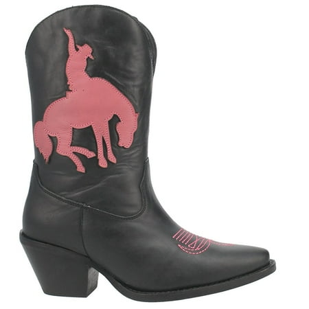 

Dingo Womens Let Er Buck Snip Toe Boots Ankle Mid Heel 2-3