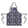 thumbnail image 2 of Pioneer Flower Floral Print Pattern Apron for Women and Men, Cotton Linen Waterproof with Pockets, Adjustable, 33x27 Inch for Kitchen, Gardening, BBQ, Salon, 2 of 6