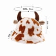 thumbnail image 2 of SLYNSHome Cow Print Bucket Hat Coffee Cute Plush Bucket Hat Winter Fisherman Hat for Men and Women, 2 of 5