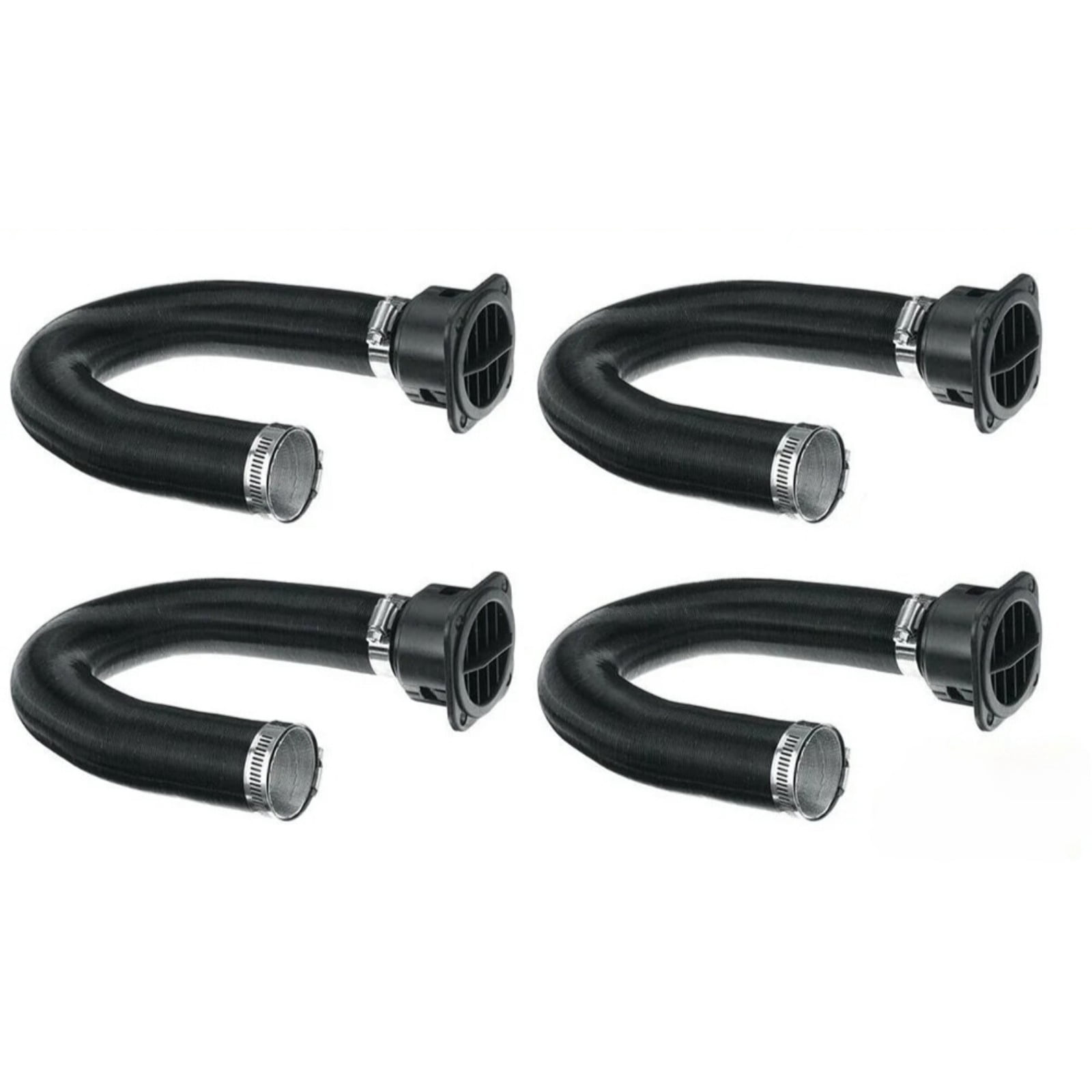 4 Pack 42mm Heater Duct Pipe Kit for Air Diesel Heater with 4 Square Vent Outlets and 8 Clamps Extendable Tube 38cm to 80cm for Car Truck RV