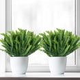 thumbnail image 3 of EcoNesxp Indoor Plastic Artificial Boston Fern Hanging, 3 of 4