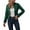 Green, variant on WXLWZYWL Womens Cropped Blazer Jacket Buttons Decor Stand Collar Open Front Vintage Jackets Suede Jacket 2024 New Spring Casual Lightweight Petite Fitted Office Outwear Suit