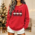 thumbnail image 2 of Asgosdo Women Christmas Sweatshirts Long Sleeve Graphic Print Tops Casual Warm Xmas Holiday Winter Shirts, 2 of 6