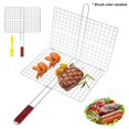 thumbnail image 3 of Meat Grilling Basket Barbecue Rack Grill Burger Fish Stand Cooking Roast Tool BBQ Net, 3 of 8