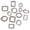 Silver, variant on AOOOWER Mixed Outline Resin Mini Frames, 13 Piece Relief DIY Frame Set
