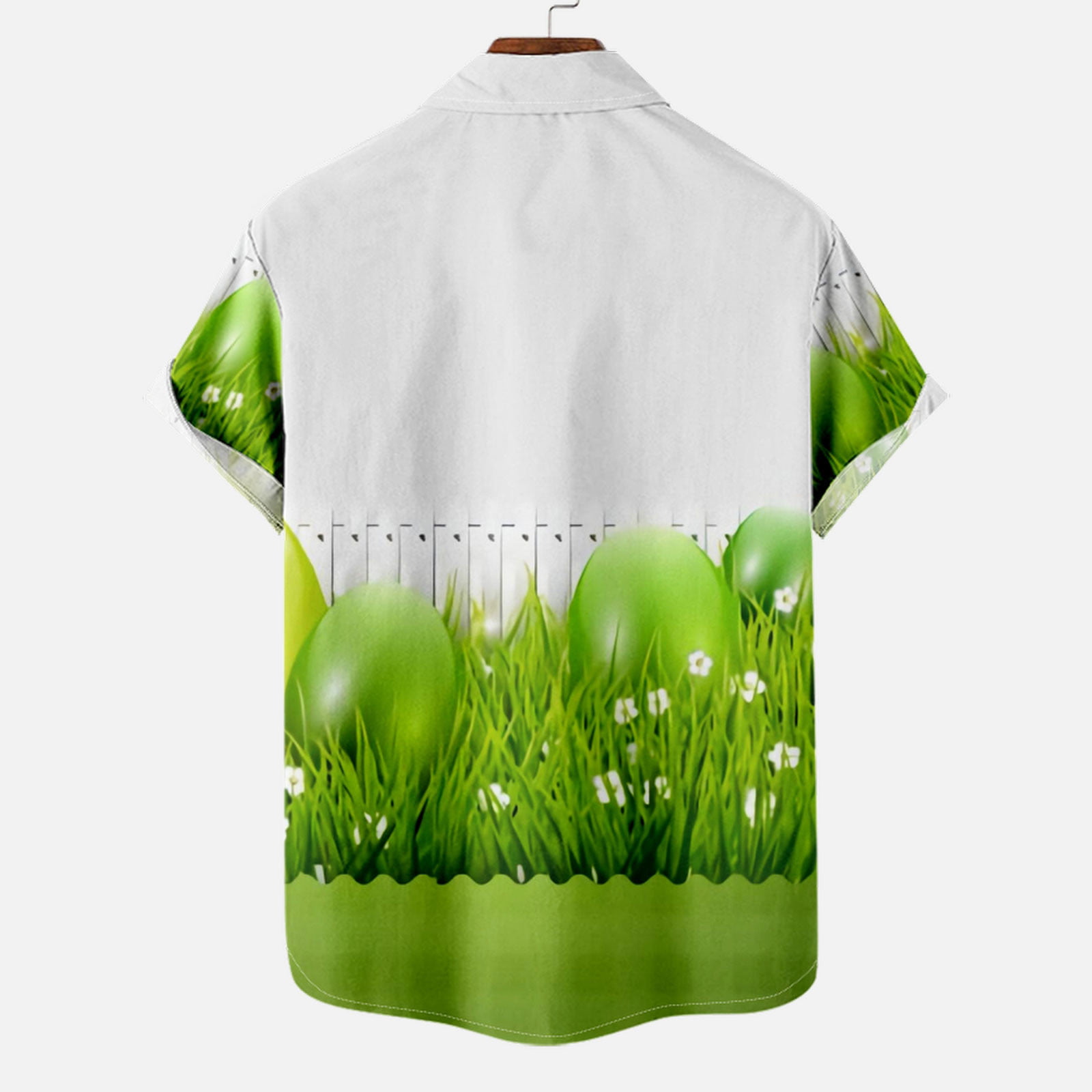 Easter Beach Shirt Mens Graphic FloralTurndown Yellow Red Blue Green Light  Outdoor Street Long Sleeve Clothing Apparel Unanswerable Casual White 2024  - $22.99