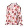 thumbnail image 2 of Balery Floral Strawberr Men's Women's UPF 50+ Sun Protection Lightweight Hoodie Performance Long Sleeve Shirt for Fishing Running-Medium, 2 of 9