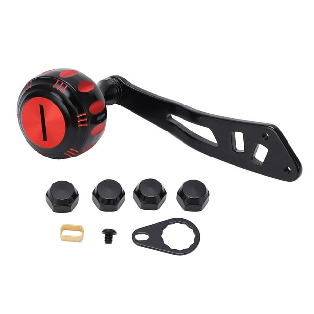 <p>Metal Reel Handle Knob Grip, Metal Rocker Arm High Hardness CNC Portable With Assembly Parts For Baitcasting Reel For Drum Reel</p>