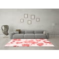 thumbnail image 3 of Ahgly Company Machine Washable Indoor Rectangle Abstract Red Modern Area Rugs, 8' x 10', 3 of 4