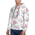 thumbnail image 3 of Sikiie Rose Flower B Men's Hoodie, Essentials Hoodie, Sweatshirt, Pullover Hooded Sweatshirt for Men-Medium, 3 of 7