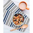 thumbnail image 3 of Navy Blue Grey Striped Kitchen Dish Towels for Drying Dishes Set of 4, Horizontal Lines Simple Minimalist Waffle Weave Microfiber Hand Tea Bathroom Towels Quick Dry & Absorbent Towel 12x12, 3 of 7