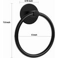 thumbnail image 4 of No Drilling 3M Self Adhesive Towel Ring with Extra Strong Nail-Free Glue, Stainless Steel Towel Holder, Bathroom and Kitchen Towel Rack (Black), 4 of 6