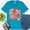 Aqua, variant on Sweet Summer Time Shirt | Strawberry Daisy Gingham Retro Graphic Tee , Maroon, L