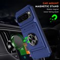 thumbnail image 3 of Decase Case for Google Pixel 9 / 9 Pro,TPU+PC,Built-in Magnetic Kickstand,with Card Holder Dual-Layer Design Heavy Duty Shockproof Protection Phone Case for Google Pixel 9 / 9 Pro,Blue, 3 of 7