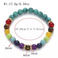 thumbnail image 2 of RSAMD 8MM 7 Chakra Men's Hematite Natural Stone Lion Buddha Beaded Charm Bracelet Gift-505-48, 2 of 5