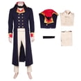 thumbnail image 3 of Sombrero de Napoleón medieval para cosplay, disfraz de fantasía, disfraz para adultos, hombres y mujeres, sombrero de almirante bicornio, uniforme, bata, pantalones, traje de Halloween, 3 of 5