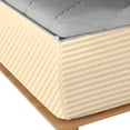 thumbnail image 5 of Zipper Fitted Sheet, (Queen Size 60x80) 18 Inch Deep Pocket, 100% Egyptian Cotton, 800 TC, Stripe Ivory Color., 5 of 7